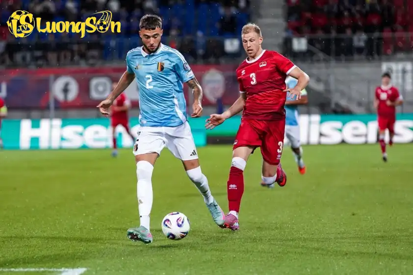 Bỉ hoàn toàn vượt trội so với Liechtenstein.